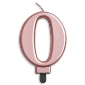 Rose Gold Jumbo Candles "0" - "9"