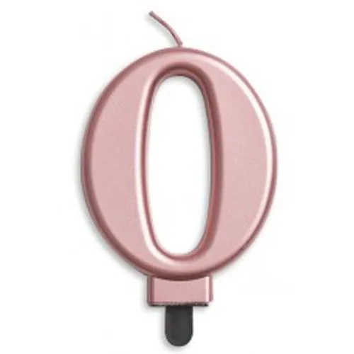 Rose Gold Jumbo Candles "0" - "9"