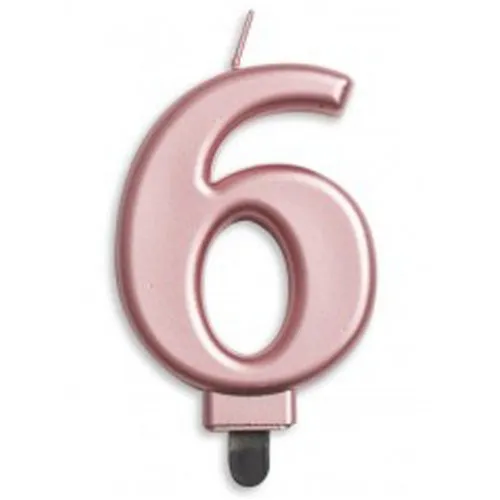 Rose Gold Jumbo Candles "0" - "9"