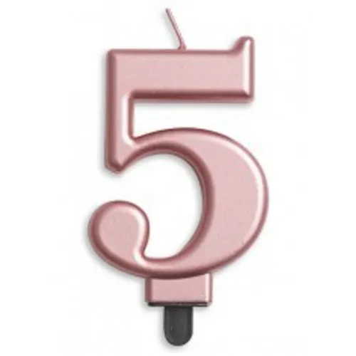 Rose Gold Jumbo Candles "0" - "9"