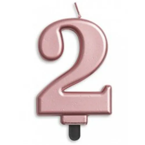 Rose Gold Jumbo Candles "0" - "9"
