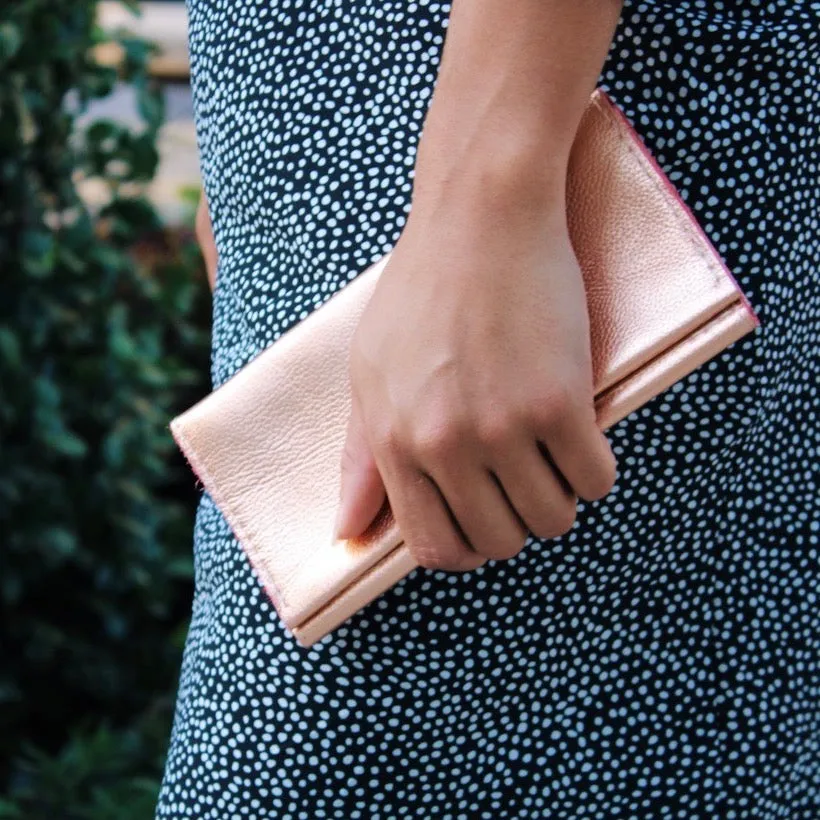 Rose Gold Leather Wallet