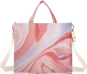 Rose Gold Marble Texture Women's Tote Handbags Top Handle Satchel Shoulder Bag Crossbody Bag