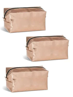 Rose Gold Metallic Cosmetic Make Up 3pack