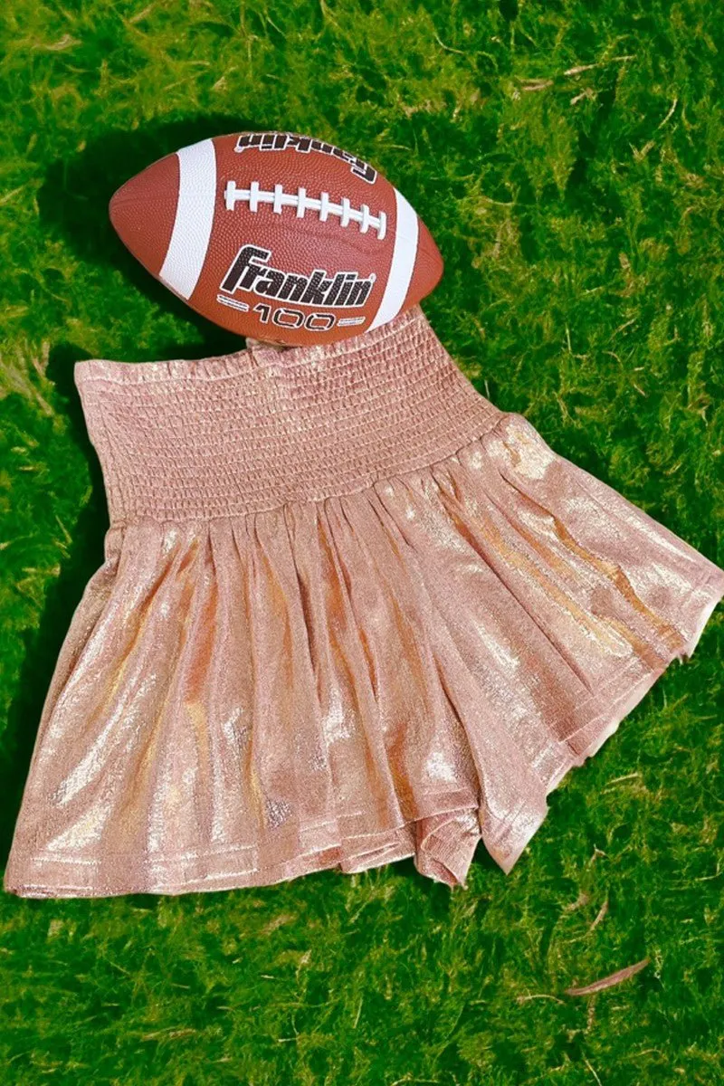 Rose Gold Metallic Shorts