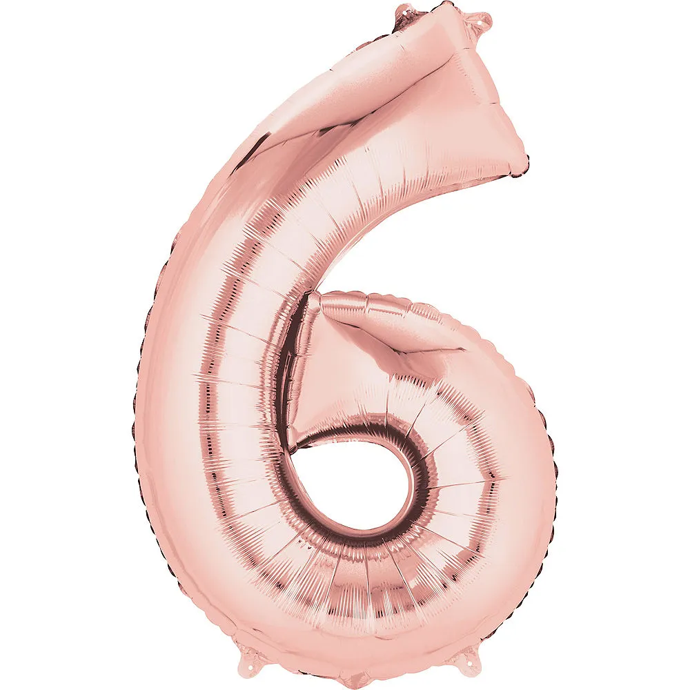 Rose Gold Number Balloon 40in