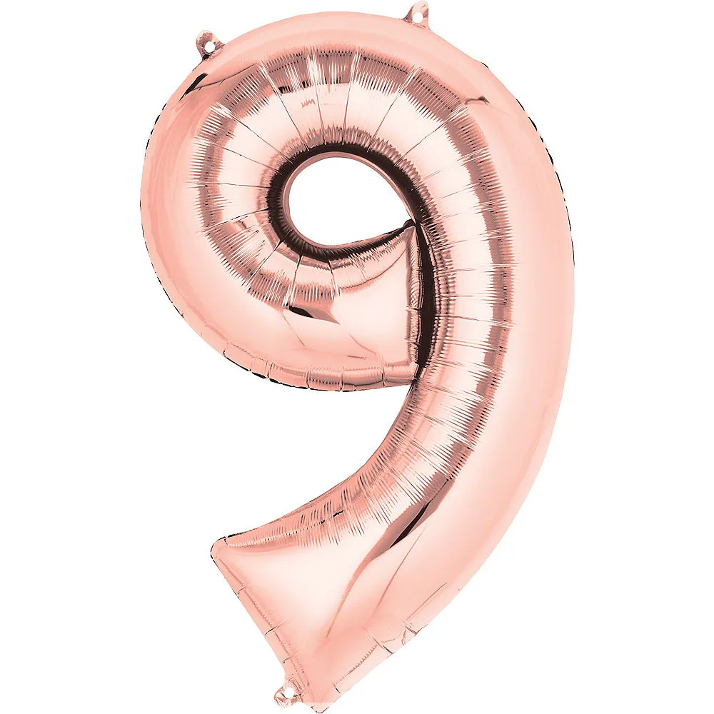 Rose Gold Number Balloon 40in