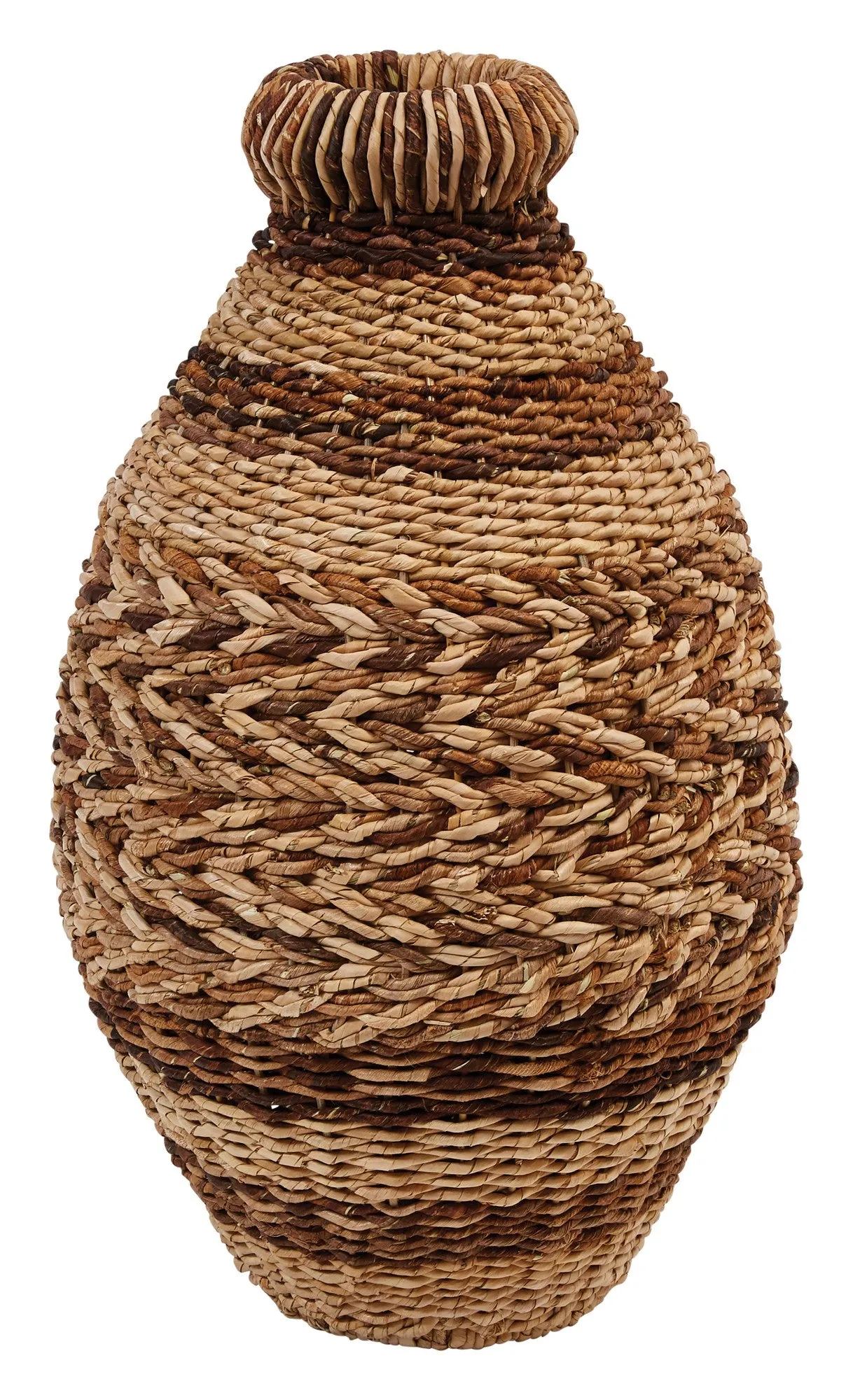 Round Woven Abaca Vase 21" H x 12"