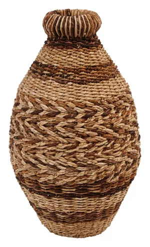Round Woven Abaca Vase 21" H x 12"