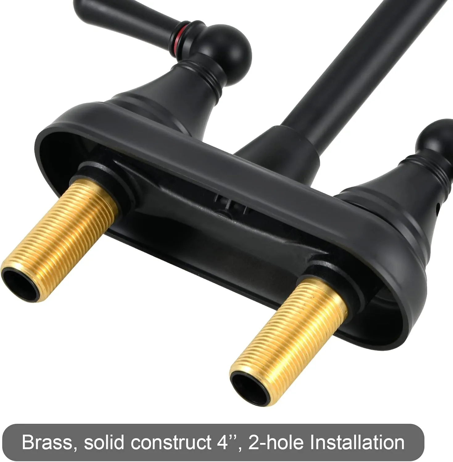 RV Bathroom Sink Faucet - Non-Metallic Bathroom Sink Faucets for RVs, Campers, Travel Trailers, Vans, Fifth Wheels, Motor Homes, Boats (Matte Black, Bell Shape)