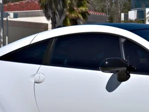 Rvinyl Pillar Post Pre Cut Window Trim Kits in Gloss Black Compatible with Mitsubishi Eclipse 2006-2012 Coupe - Adhesive Backs