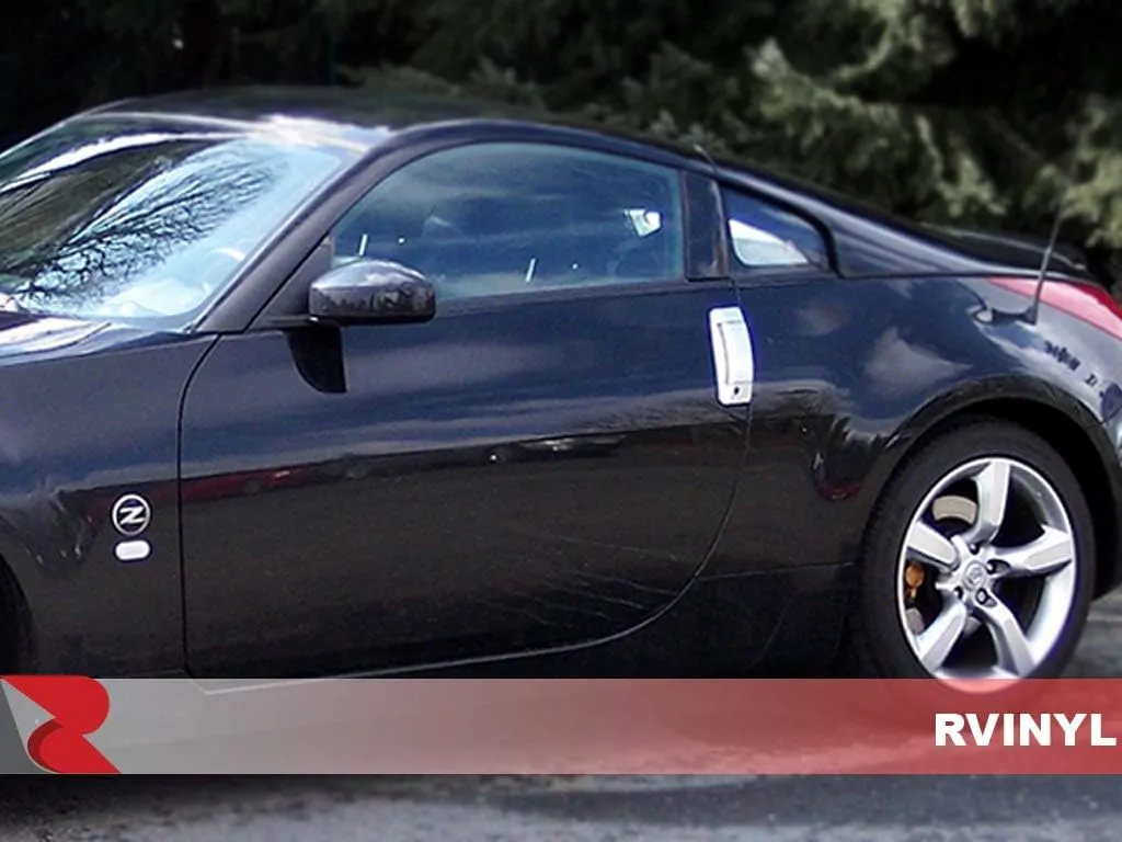 Rvinyl Pillar Post Pre Cut Window Trim Kits in Matte Black Compatible with Mitsubishi Outlander Sport 2011-2023 - Adhesive Backs