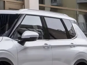 Rvinyl Pillar Post Window Trim Compatible with Mitsubishi Outlander 2014-2021 - Gloss (Black)