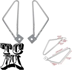 Saddlebag Bracket Support, Motorcycle Saddlebags Mount Brackets Support Fits for Harley 883 Iron XL883N Dyna Fat Bob FXDF (silver)