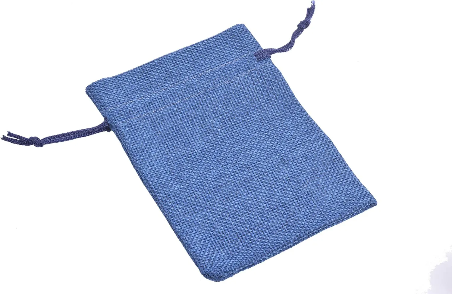 Sansam 50pcs 10.0x14.0cm/4.0''x5.6'' Navy Lining Burlap Small Gift Bags Hemp/Hessian Bags, Jewelry Pouches, Wedding Favors, Jewelry Packing, Sacks