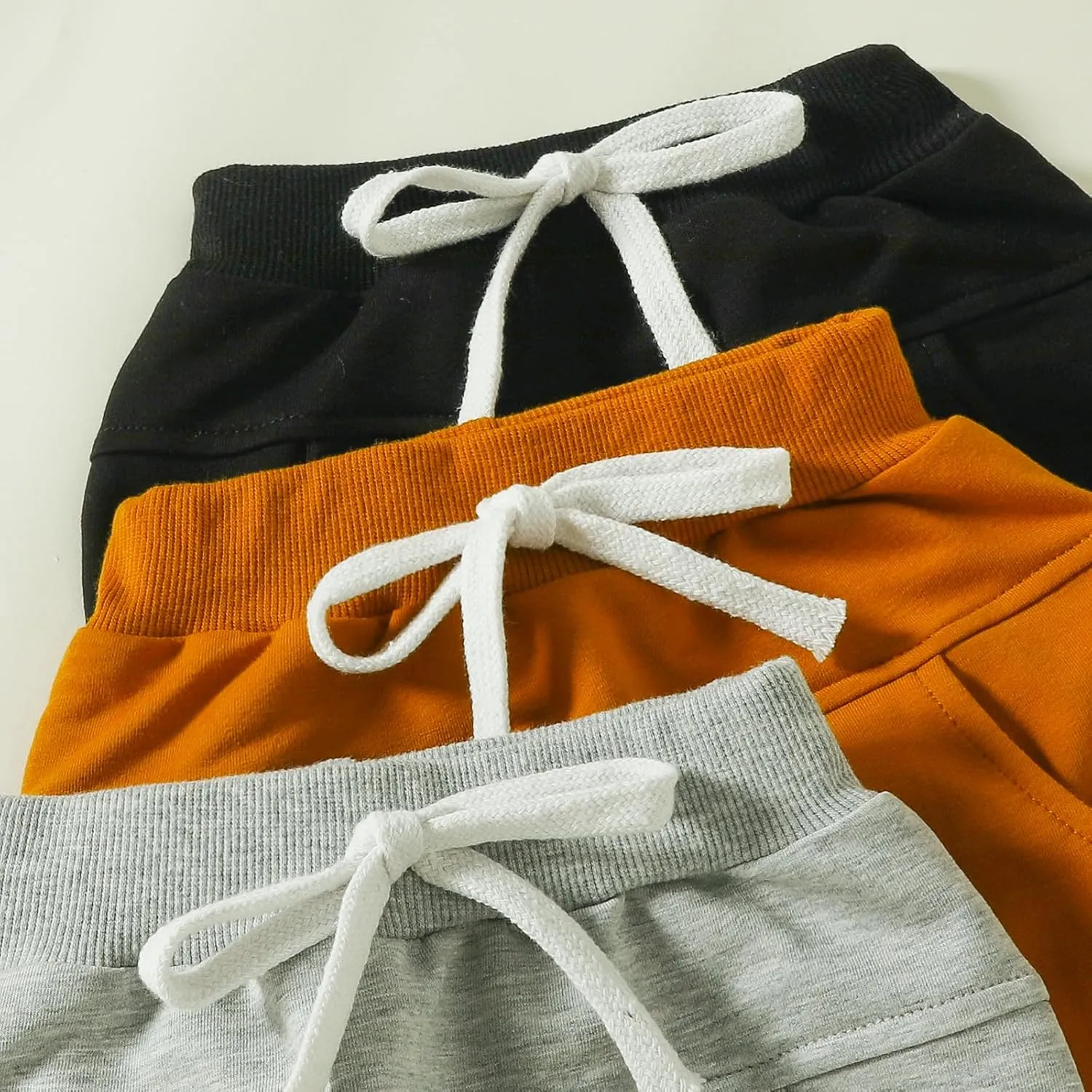 SAYOO Toddler Baby Boys Harem Pants Drawstring Terry Active Joggers Pants Cotton Pull-on Crawling Toddler Fall Sweatpants