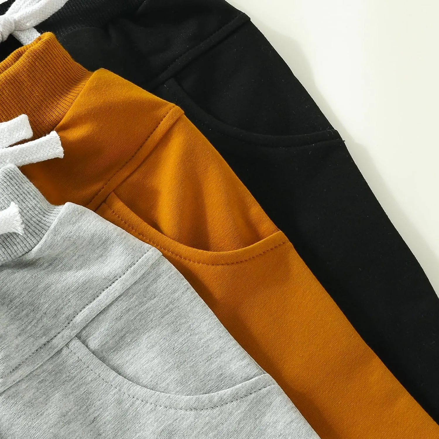 SAYOO Toddler Baby Boys Harem Pants Drawstring Terry Active Joggers Pants Cotton Pull-on Crawling Toddler Fall Sweatpants