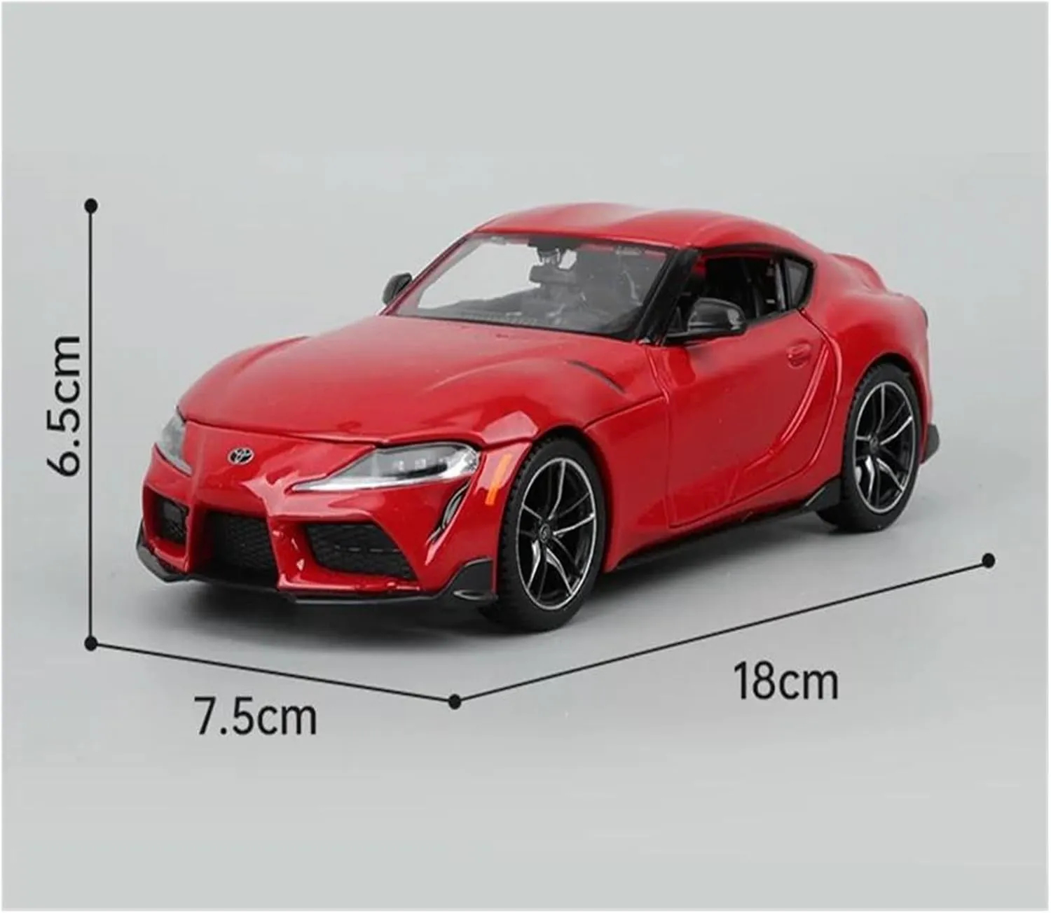 Scale Finished Model Car 1:24 Scale for Toyota GR Supra Alloy Diecast Car Model Exquisite Replica Vehicle Static Display Collector Die-cast Vehicle(Chrome)