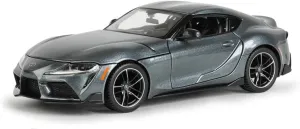 Scale Finished Model Car 1:24 Scale for Toyota GR Supra Alloy Diecast Car Model Exquisite Replica Vehicle Static Display Collector Die-cast Vehicle(Chrome)