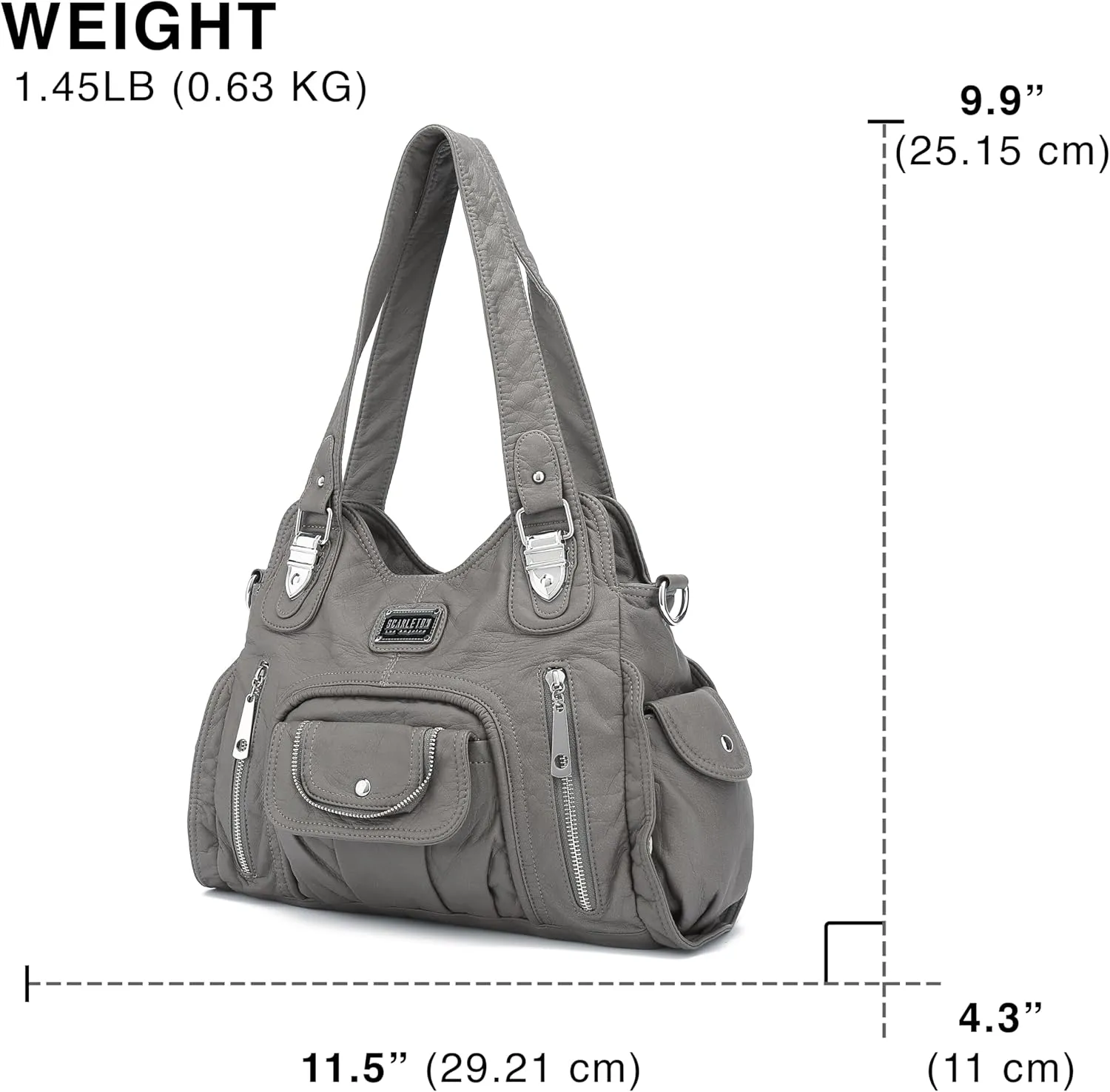 Scarleton Purses for Women Large Hobo Bags Washed Vegan Leather Shoulder Bag Satchel Tote Top Handle Handbags, H1292