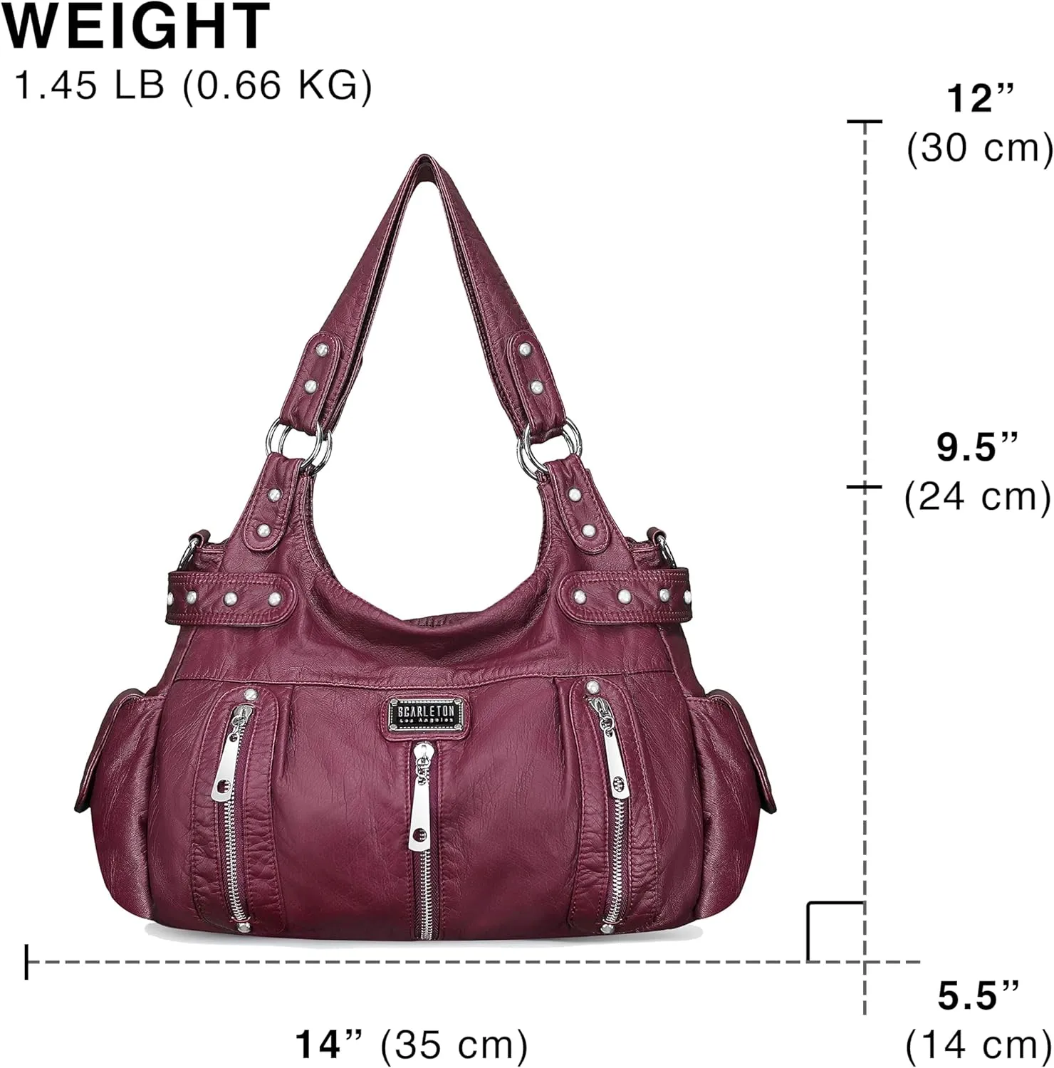 Scarleton Purses for Women Large Hobo Bags Washed Vegan Leather Shoulder Bag Satchel Tote Top Handle Handbags, H1292