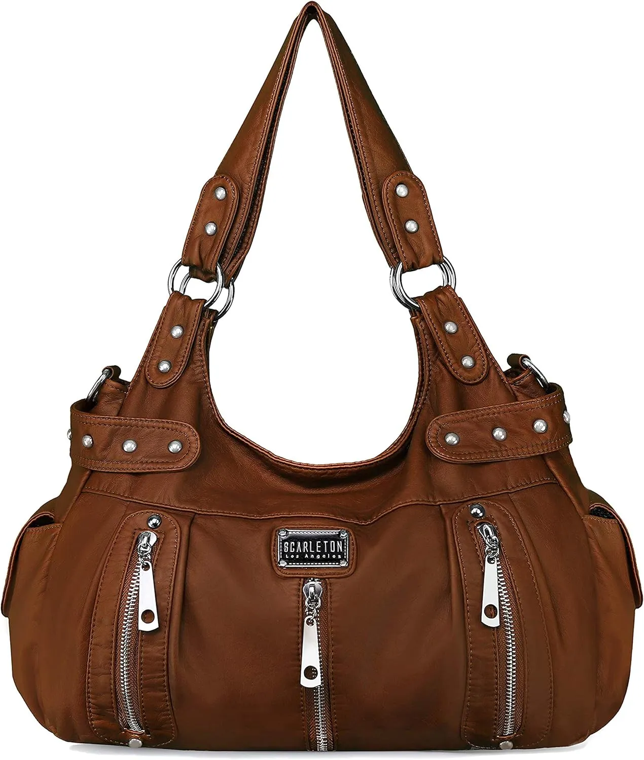 Scarleton Purses for Women Large Hobo Bags Washed Vegan Leather Shoulder Bag Satchel Tote Top Handle Handbags, H1292