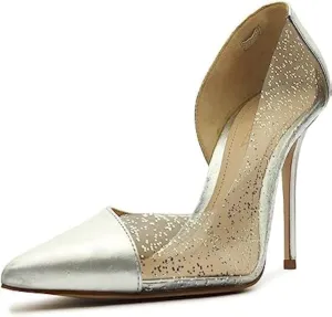 SCHUTZ Cheslie Black Metallic Slip On Pointed Toe Stiletto High Heel Pumps, 5.5