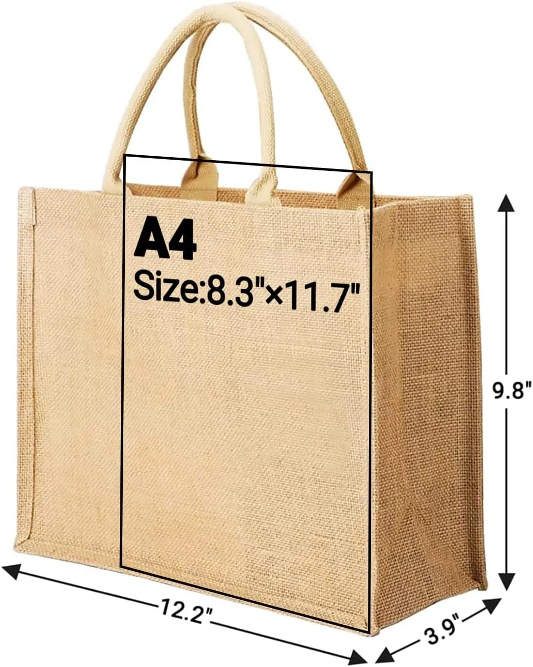 Segarty Tote Bags, 12 Pack Small Burlap Jute Bag Reusable Canvas Gift Favors Bag with handles Blank Tote Bulk for Bridesmaid Wedding, Women Grocery Shopping, Bachelorette Party, Beach Trip, DIY