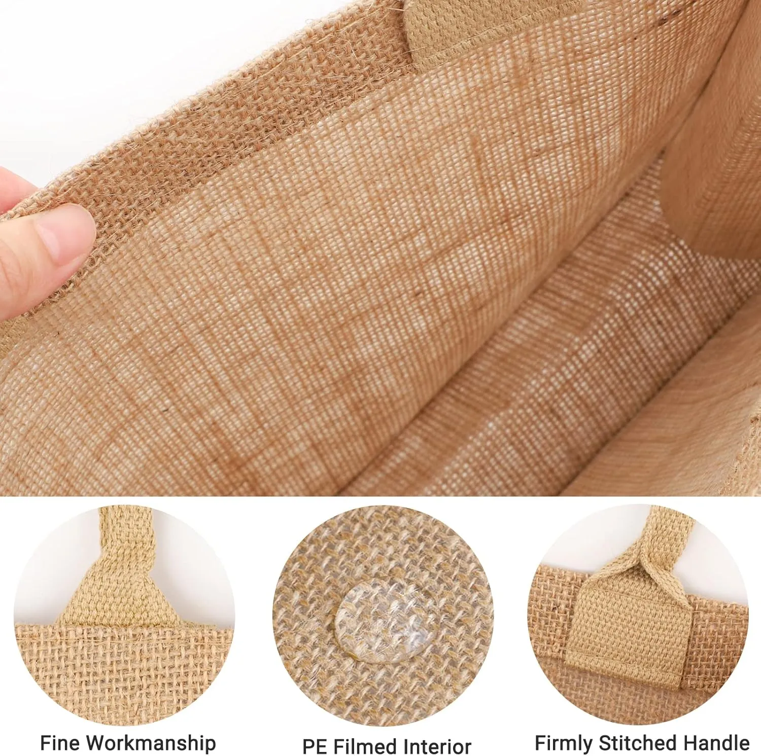 Segarty Tote Bags, 12 Pack Small Burlap Jute Bag Reusable Canvas Gift Favors Bag with handles Blank Tote Bulk for Bridesmaid Wedding, Women Grocery Shopping, Bachelorette Party, Beach Trip, DIY