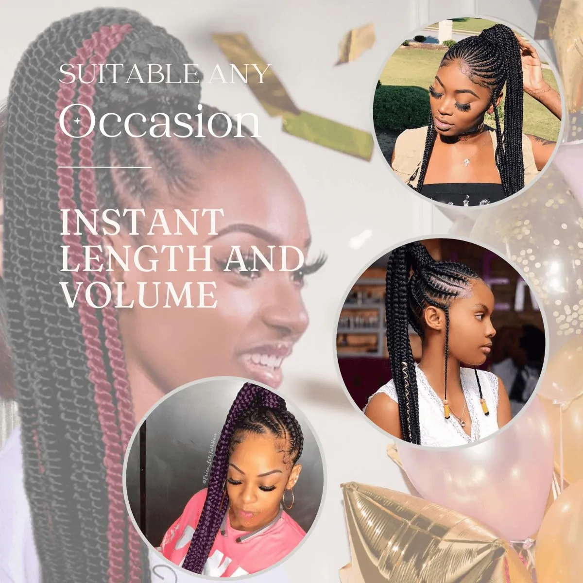 Senegalese Twist Braid Ponytail 20inch, Light Brown Long 2X Twist Braiding Hair Drawstring Ponytail Extension Hairpiece Crochet Braids Clip-in Braided Pony Tail for Black Women(27#, 20")
