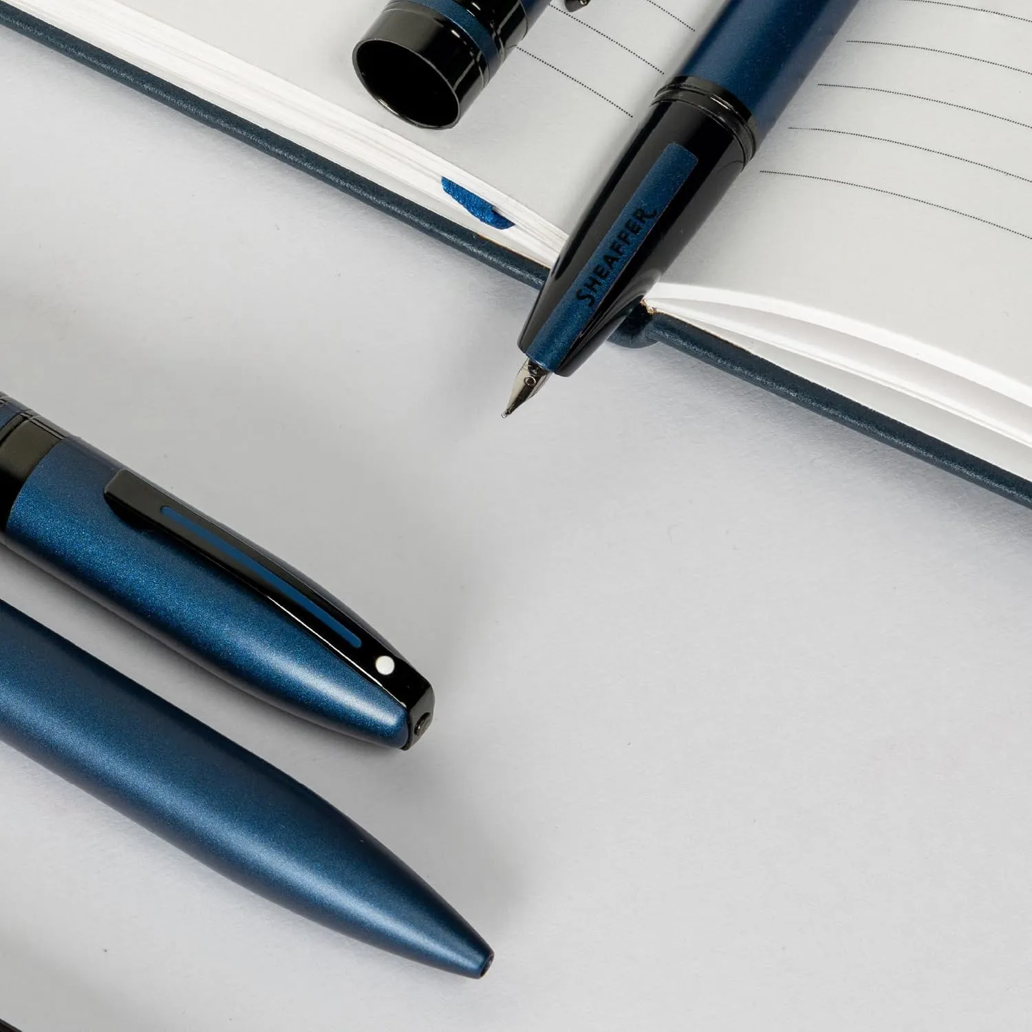Sheaffer Icon Metallic Blue with Gloss Black PVD Appts. Ball Point Pen, E2911051