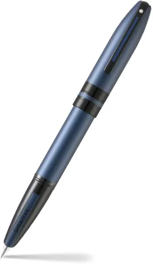 Sheaffer Icon Metallic Blue with Gloss Black PVD Appts. Fountain Pen - Med Nib E0911053
