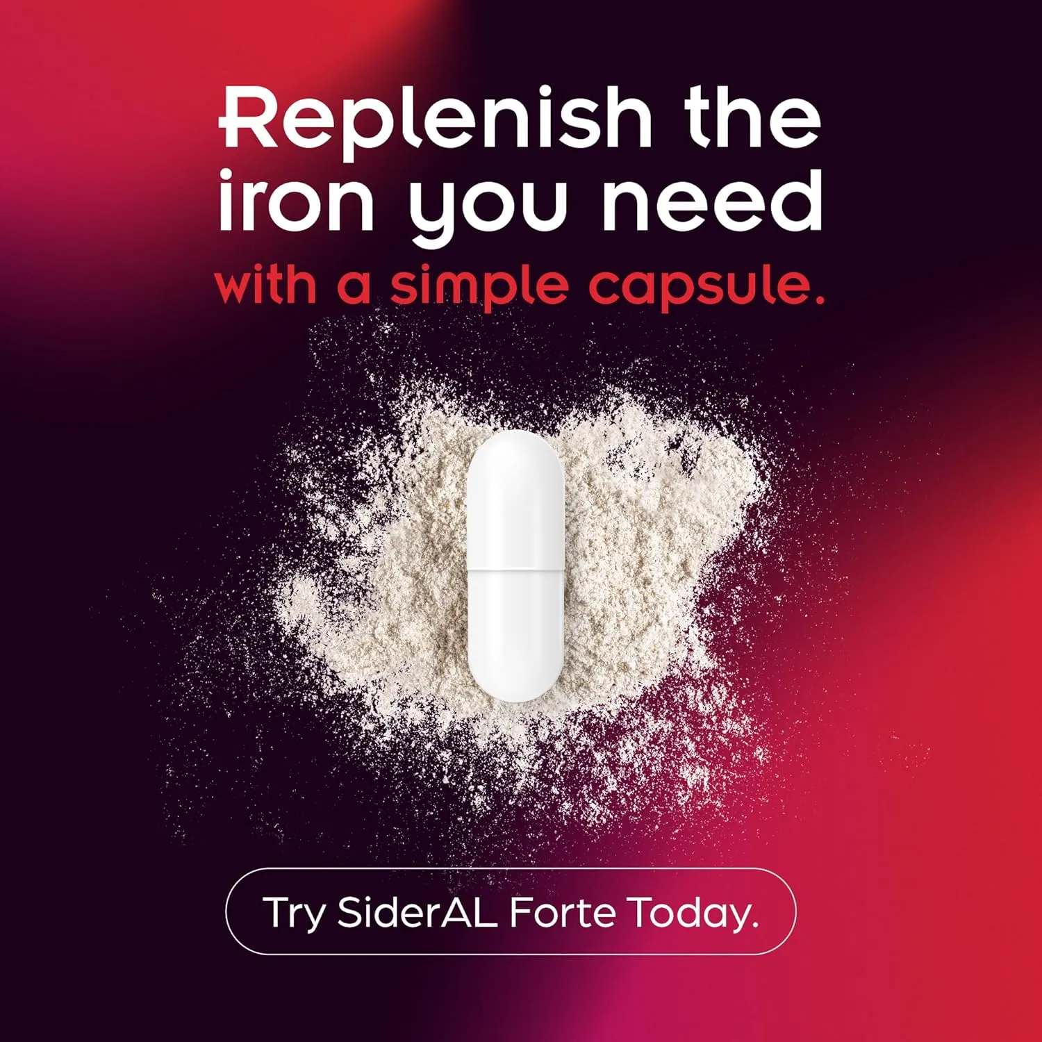 SiderAL® Forte 30mg Iron Supplement with Vitamin C | Gentle on Stomach, High Absorption | High Strength for Energy, Deficiency, Anemia or Recovery | Vegan-Friendly and Gluten-Friendly | 30 Capsules