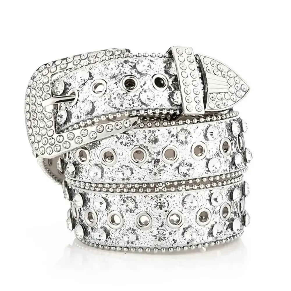Silver Rhinestone Belt