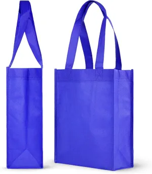Simply Green Solutions - Plain Tote Bag, Thick Reusable Gift Bag with 16-Inch Handles, Use As Goodie Bags, Party Favor Bags, or Halloween Tote Bag, Royal Blue, Pack of 25