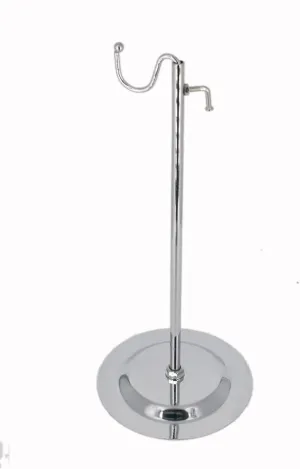 Single Hook Adjustable Chrome Countertop Handbag Display Stand Hanger for Purses, Hanging Forms, Accessories