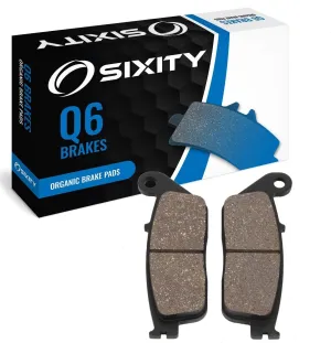 Sixity Q6 Front Organic Brake Pads compatible with Daelim Roadwin 125 2004-2009 Complete Set