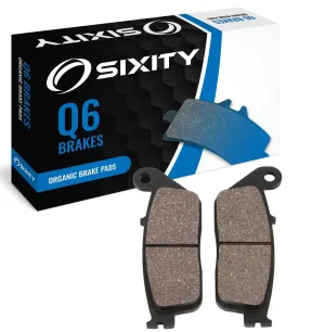 Sixity Q6 Front Organic Brake Pads compatible with Daelim S2-125 2006-2009 Complete Set