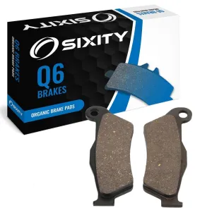 Sixity Q6 Front Organic Brake Pads compatible with Husqvarna CR250 45mm Marzocchi forks 60mm Caliper Mount Centers 2000-2001 Complete Set