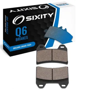 Sixity Q6 Front Organic Brake Pads Compatible with Husqvarna SM610R 48mm Marzocchi Kayaba Forks 95mm Caliper Mount Centers 2000 Complete Set