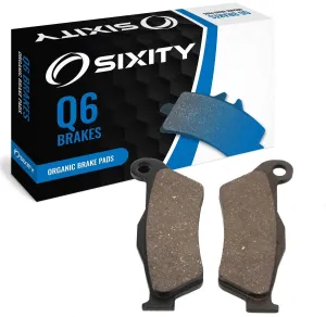 Sixity Q6 Front Organic Brake Pads compatible with Husqvarna TC 250 48mm Marzocchi Kayaba forks 95mm Caliper Centres 2005-2008 Complete Set