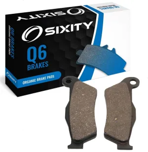 Sixity Q6 Front Organic Brake Pads compatible with Husqvarna TC 570 45mm Marzocchi forks 60mm Caliper Centres 2002-2003 Complete Set