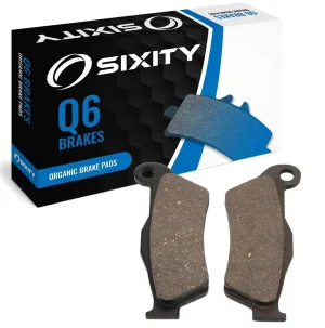 Sixity Q6 Front Organic Brake Pads compatible with Husqvarna TC450 45mm Marzocchi forks 60mm Caliper Mount Centers 2005-2008 Complete Set