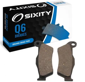 Sixity Q6 Front Organic Brake Pads compatible with Husqvarna TE610 45mm Marzocchi forks 60mm Caliper Mount Centers 2002-2003 Complete Set