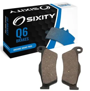 Sixity Q6 Front Organic Brake Pads Compatible with Husqvarna TE630 48mm Marzocchi Kayaba Forks 95mm Caliper Mount Centers 2010 Complete Set