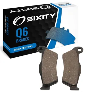 Sixity Q6 Front Organic Brake Pads compatible with Husqvarna TXC 250 Cross Country 45mm Marzocchi forks 60mm Caliper Centres 2008 Complete Set