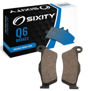 Sixity Q6 Front Organic Brake Pads compatible with Husqvarna TXC 511 Cross Country 45mm Marzocchi forks 60mm Caliper Mount Centers 2011-2012 Complete Set