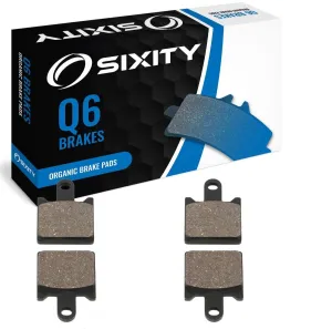 Sixity Q6 Front Organic Brake Pads compatible with Kawasaki ZG1400 Concours ABS A8F A9F CAF CBF CCF CDF CEF 2008-2014 Complete Set