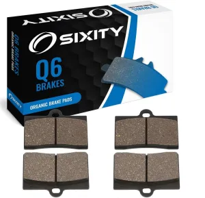 Sixity Q6 Front Organic Brake Pads compatible with Laverda 668 Diamante Ghost Strike 1996-1998 Complete Set