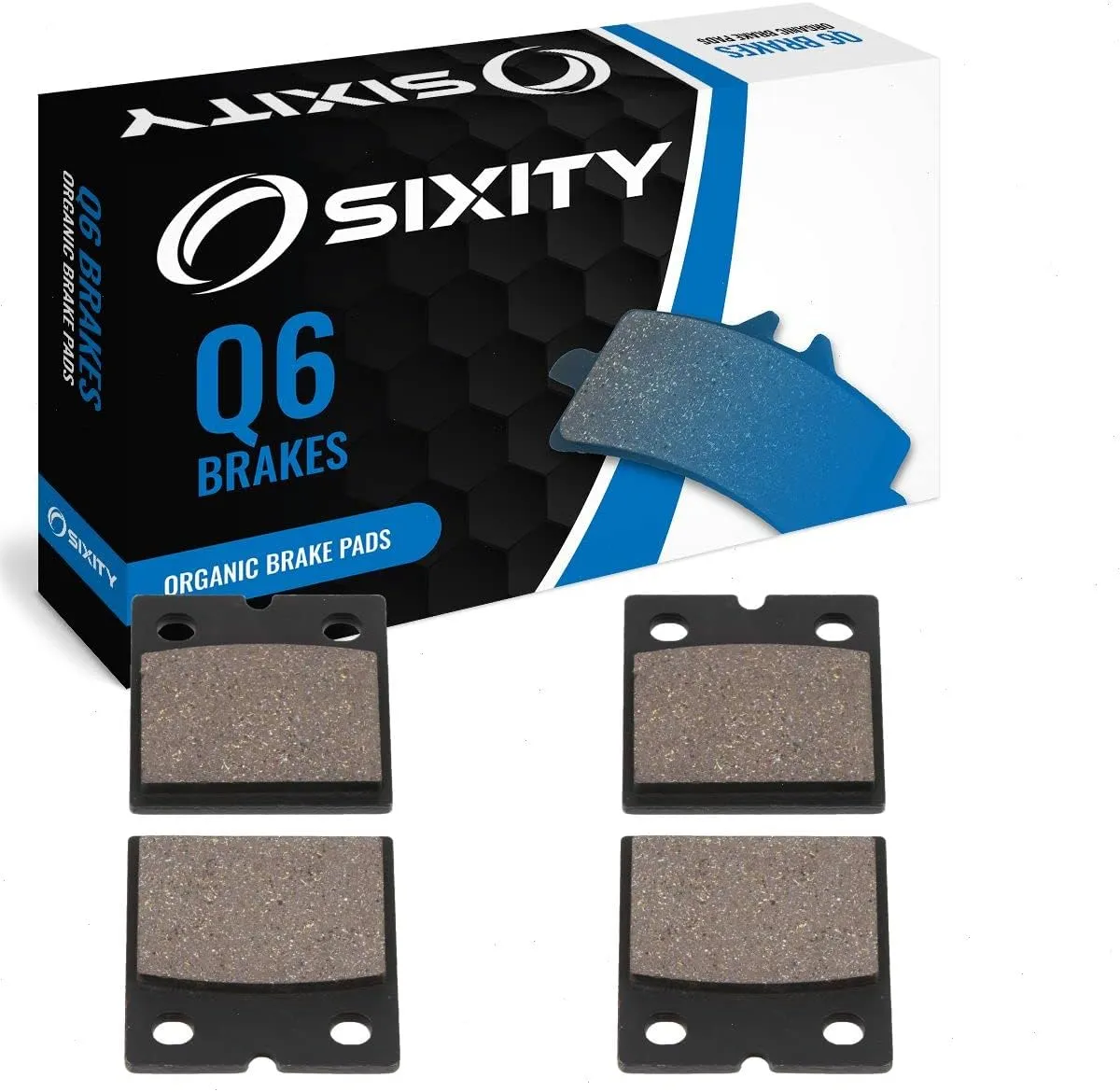 Sixity Q6 Front Organic Brake Pads compatible with Laverda RGS 1000 1983 Complete Set